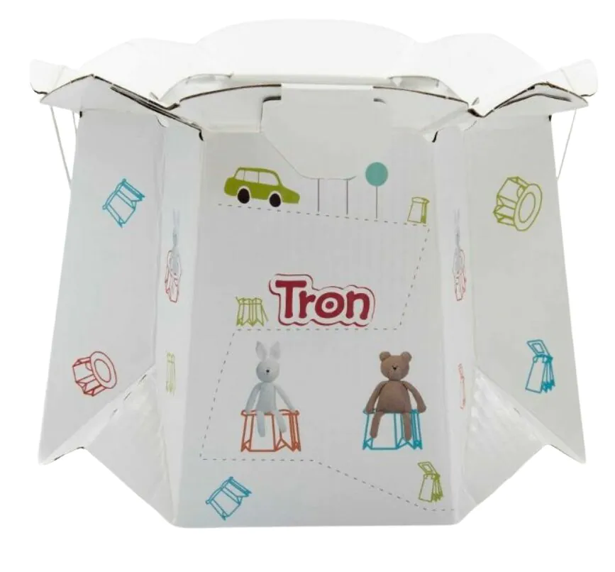 Tron Bears engangs bionedbrydelig potte, hvid.