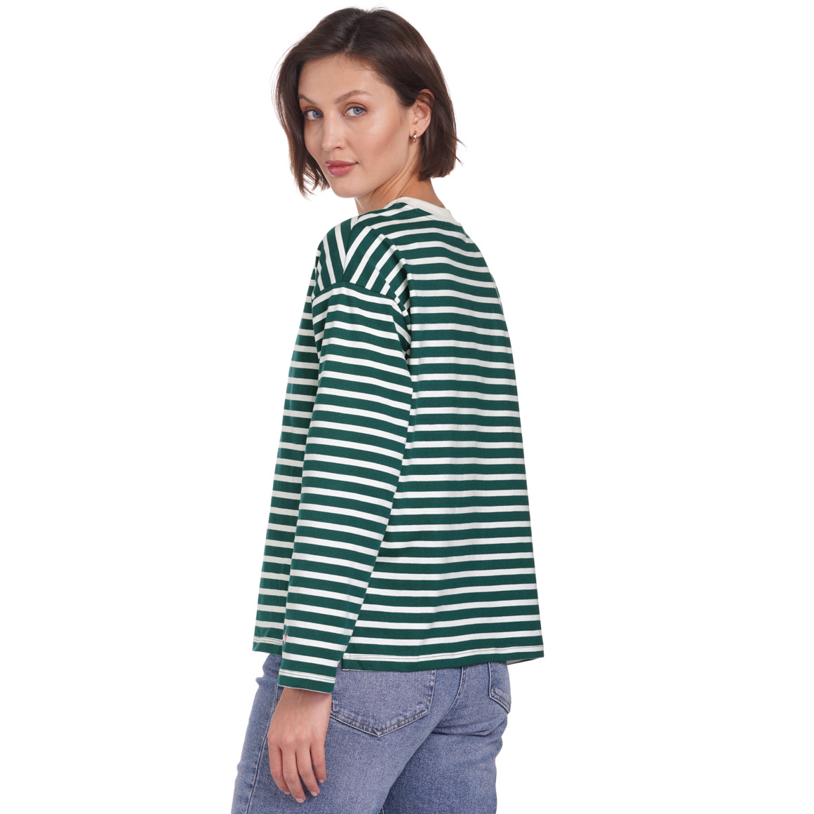 Damen Langarmshirt im Ringel-Look
