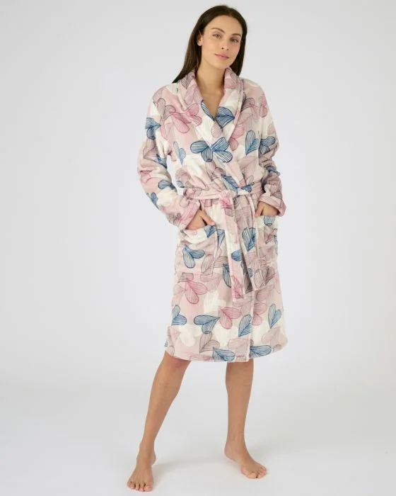 Robe de chambre maille douce et chaude imprimée Thermolactyl