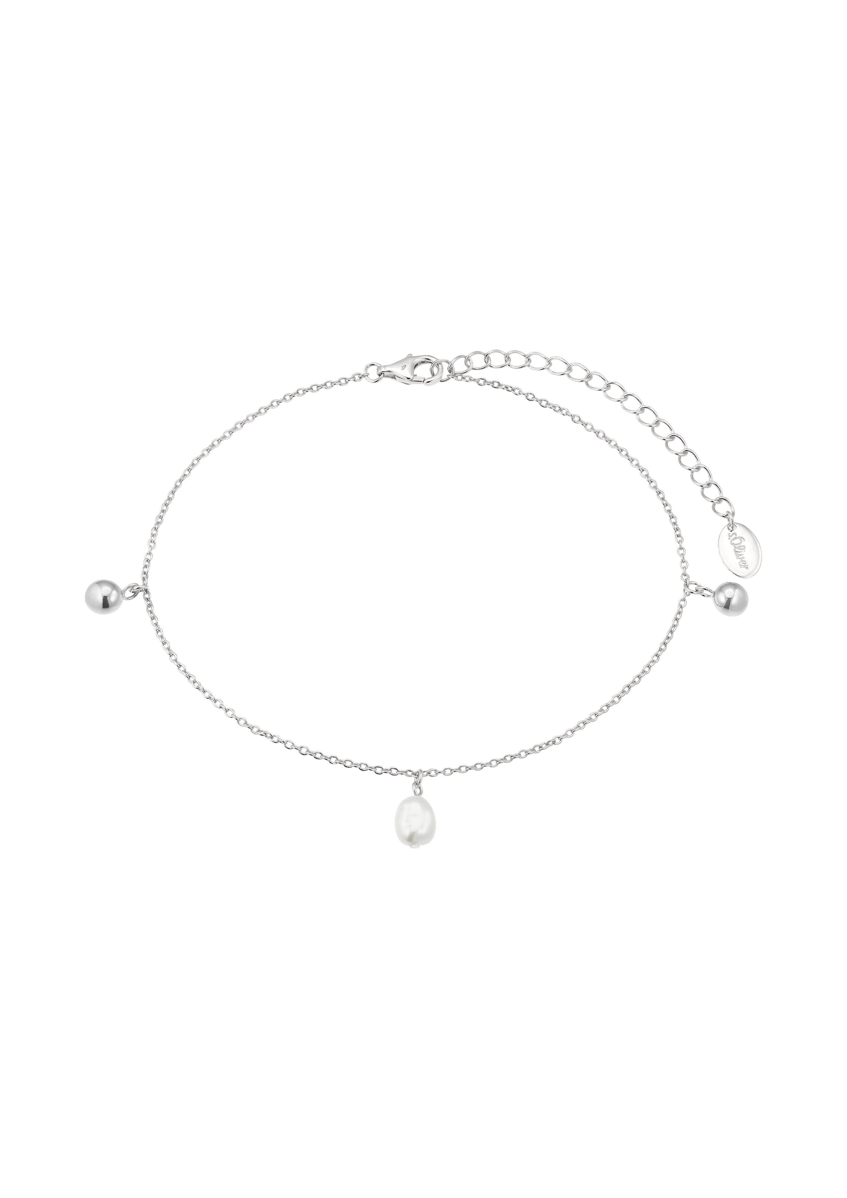Silber-Fußkettchen mit Perlenanhängern  6009601-92E0