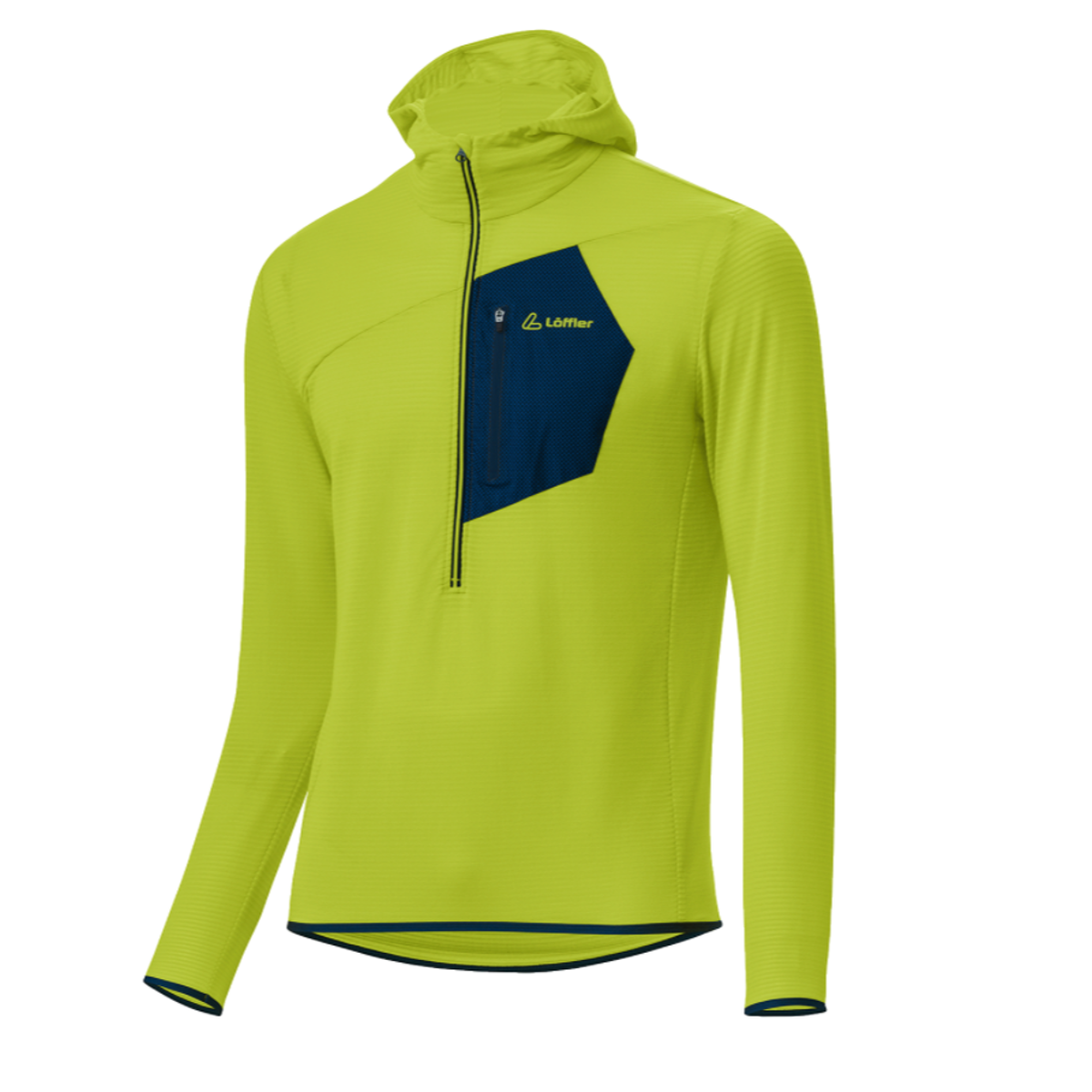 Löffler HZ Aero TechFleece hellgrünes Herren Hoodie