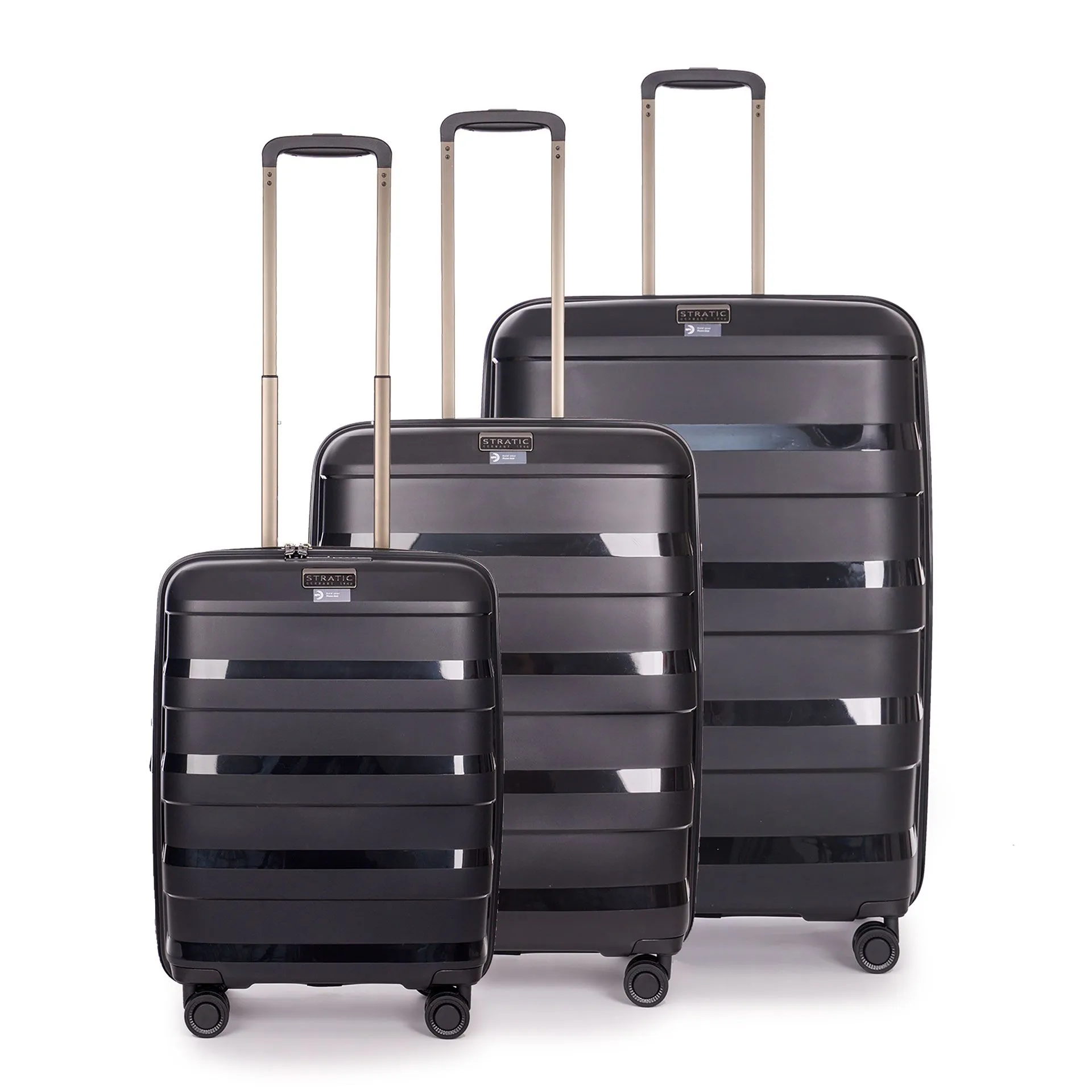 Stratic STRAW + - Koffer-Set 3-teilig (S, M, L) - Schwarz