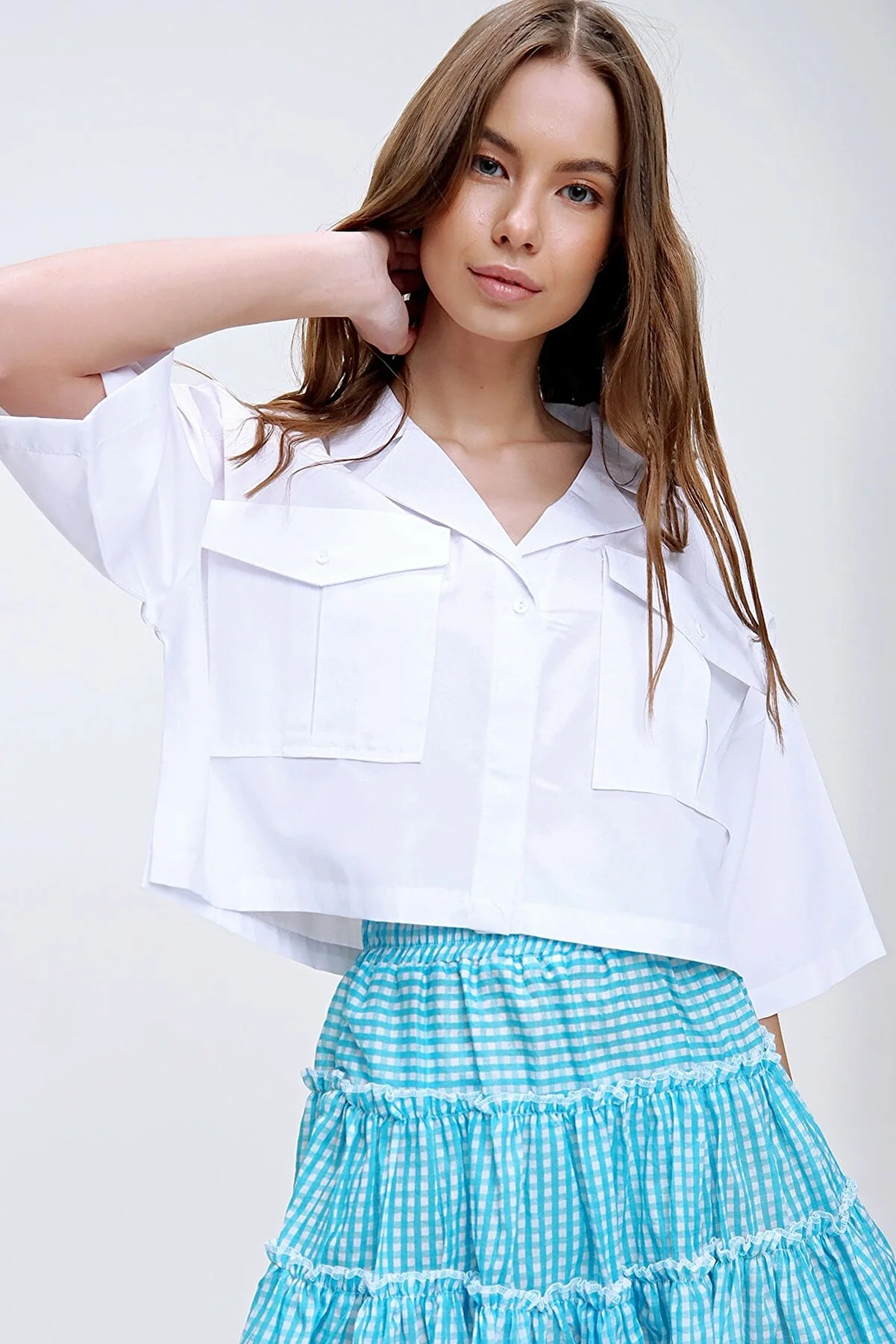 Trend Alaçatı Stili  Hemd - Weiß - Regular Fit