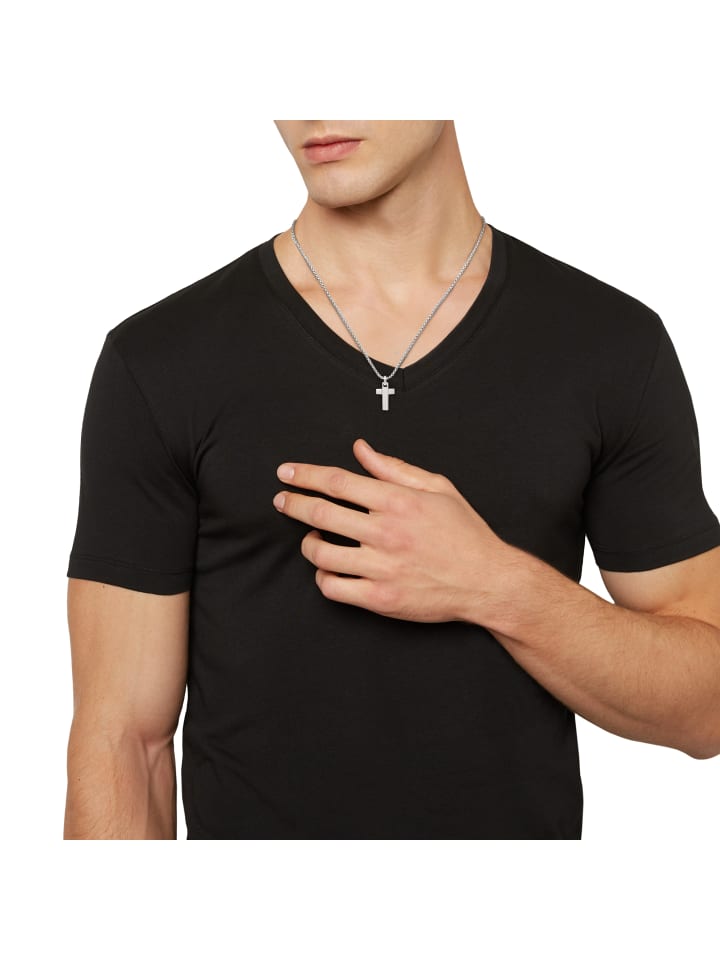 Breil Halskette tag and cross silber günstig kaufen 51 cm