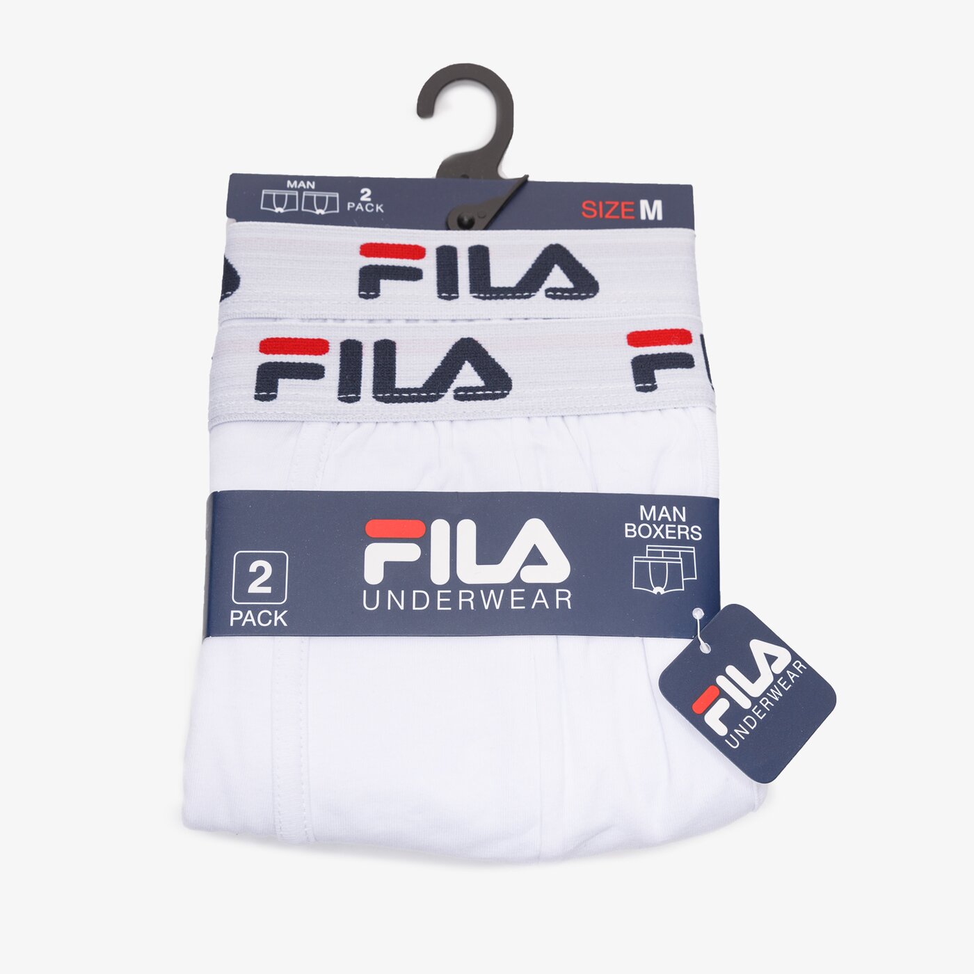 FILA BOXERSHORTS TRUNK URBAN 2PACK WHITE Weiß