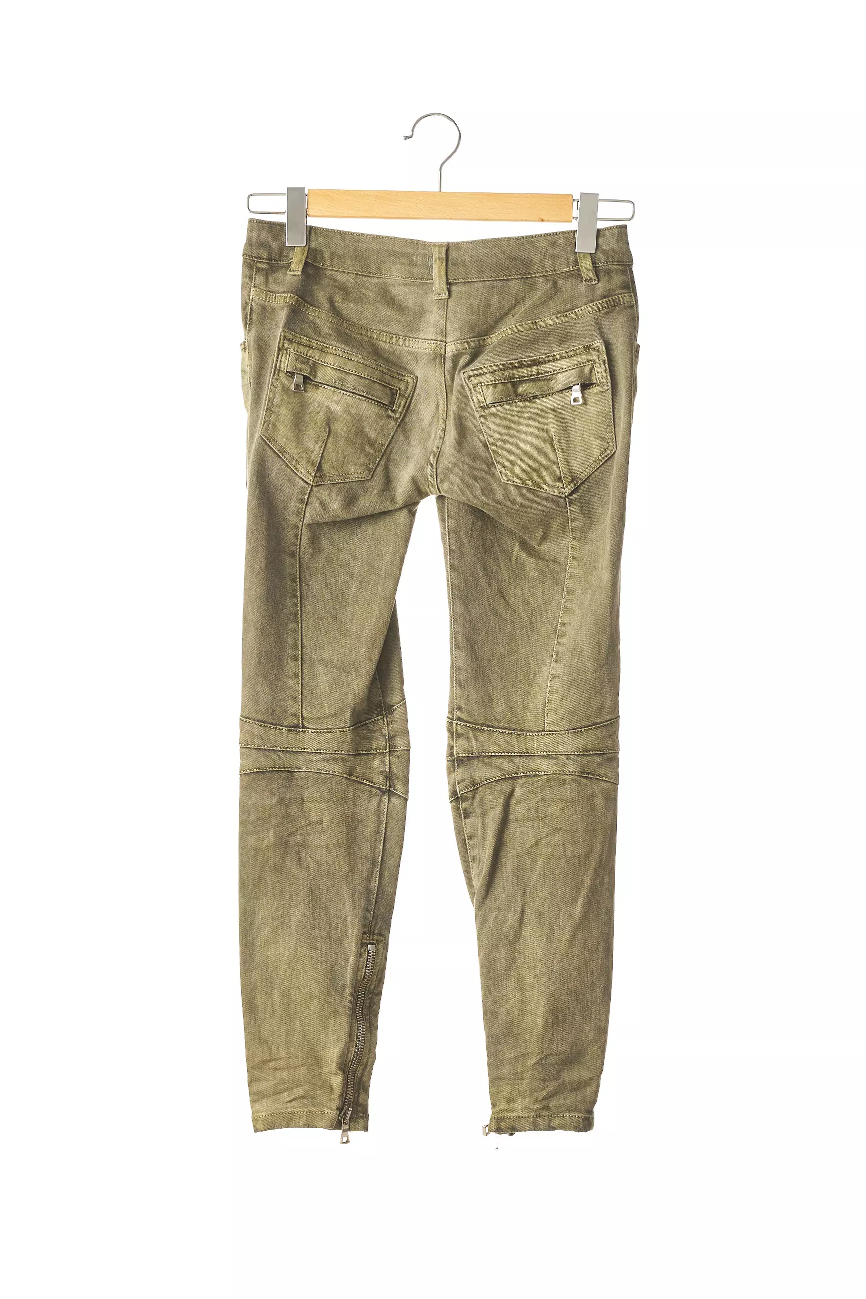 Balmain Pantalon7 8 Femme couleur vert