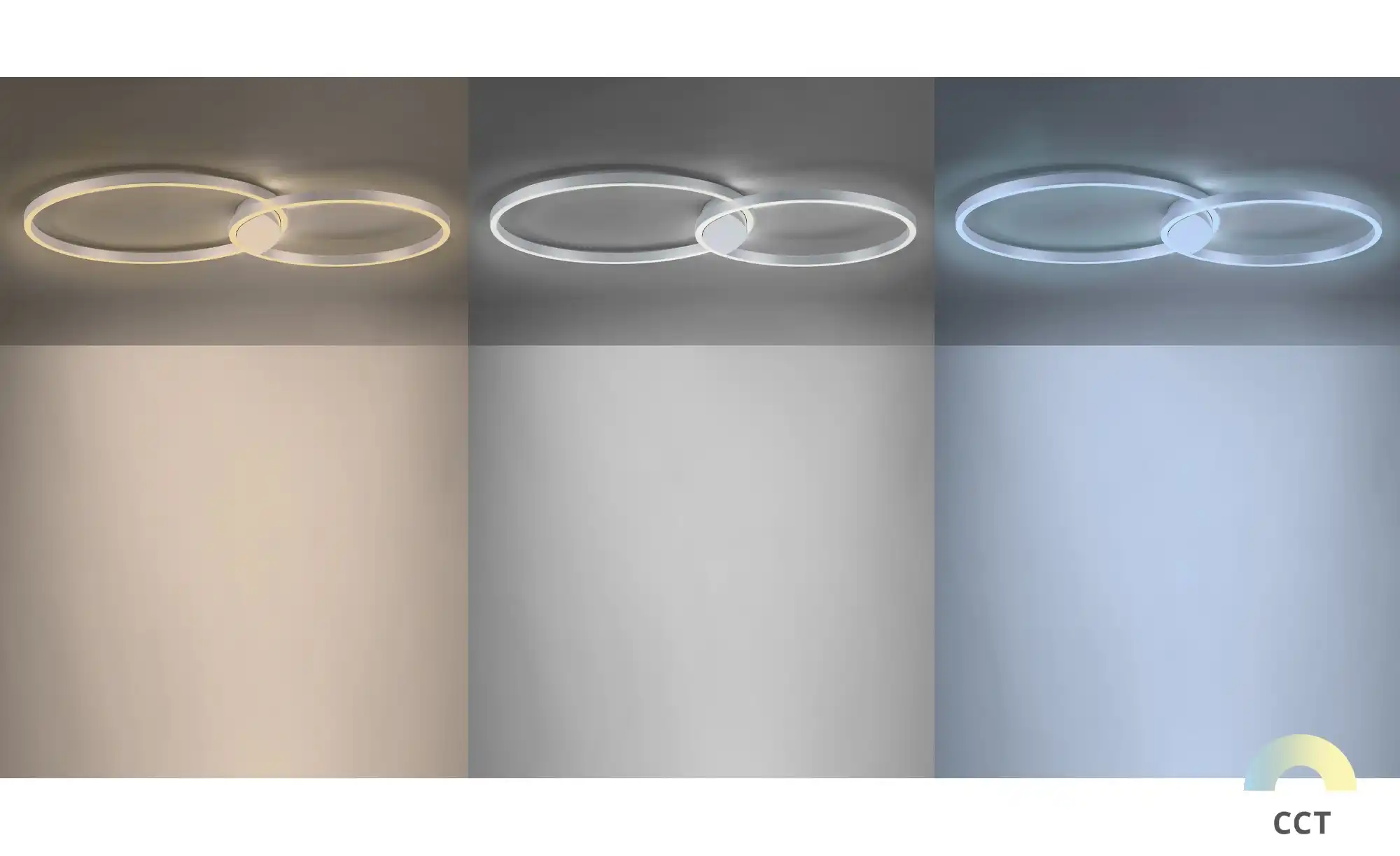 Q-Smart Home Lights Deckenleuchte, 2-flammig, Kreise