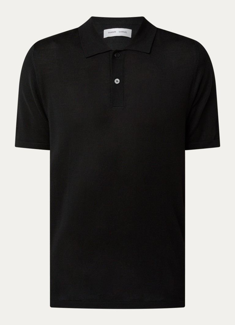 Tricou polo clasic Sarowan SAMSŘE, confecționat dintr-un amestec delicat de lână merinos