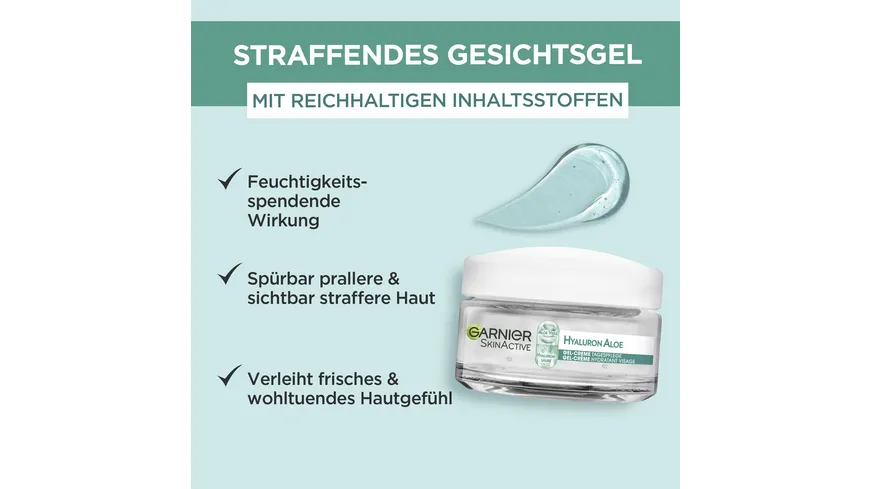 Garnier Skin Active Hyaluron Aloe Vera Gel-Creme Tagescreme 50 ml