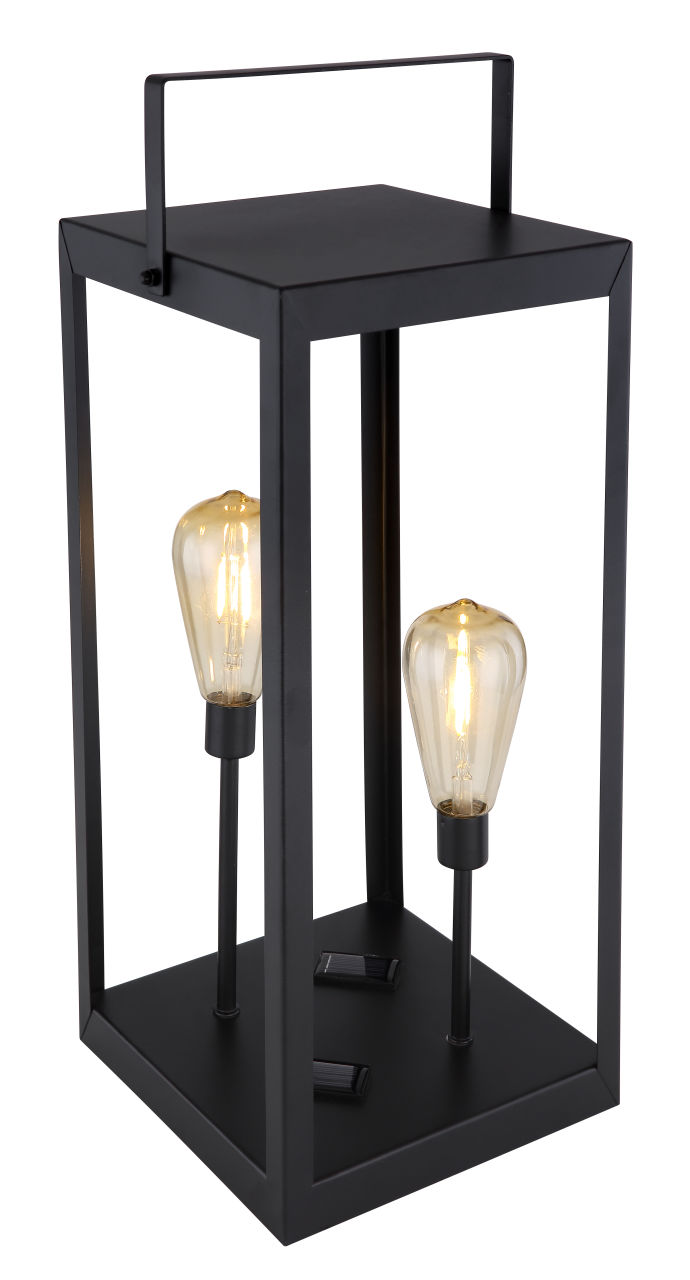 Globo Lighting - DORIS - Solarleuchte Metall schwarz, 2x LED