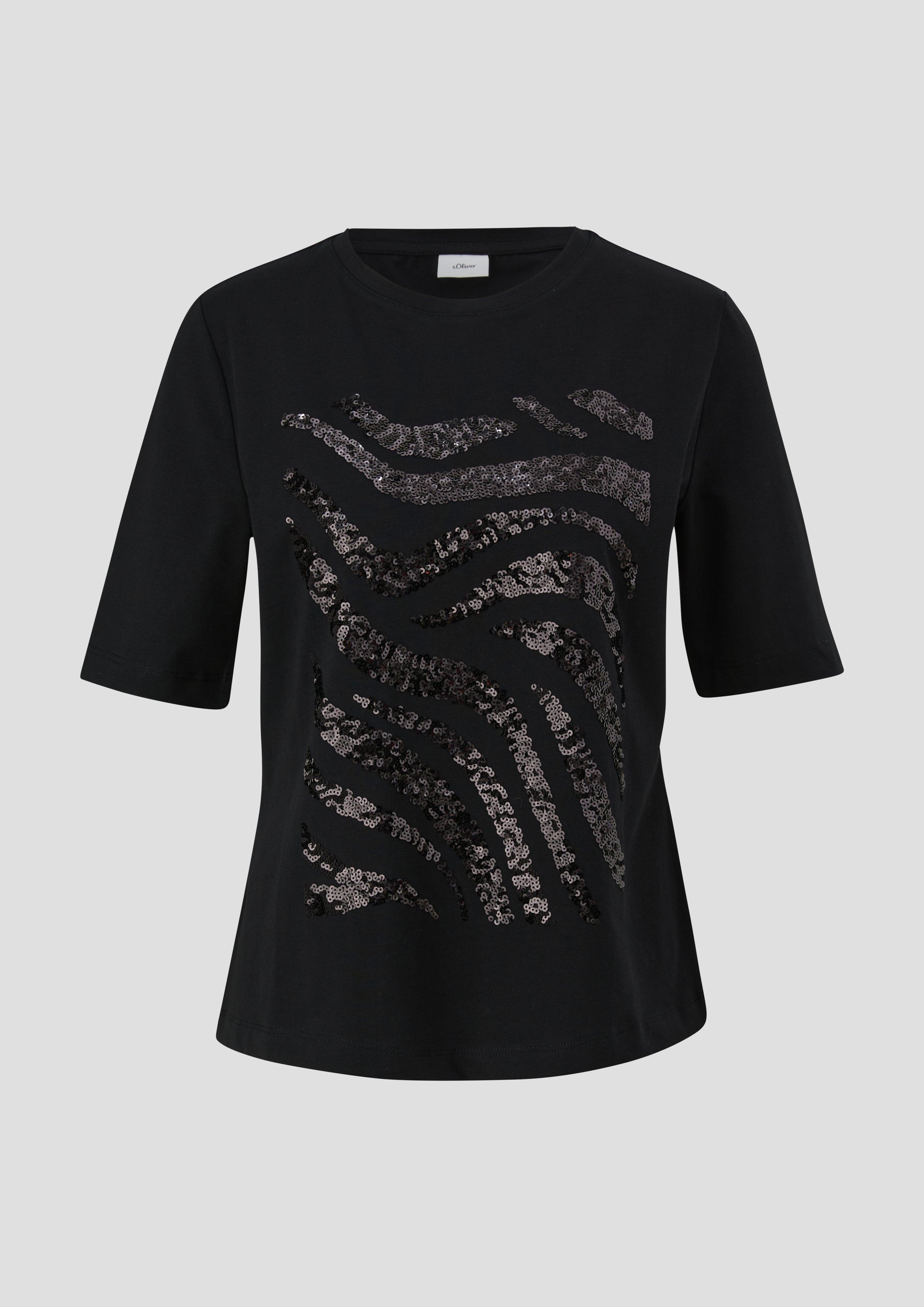 T-Shirt mit Pailletten  2152014-99D5