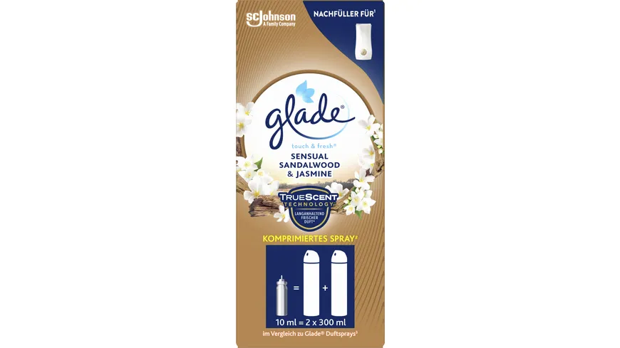 Glade Touch & Fresh Minispray Nachfüller Sensual Sandalwood & Jasmine 10 ml