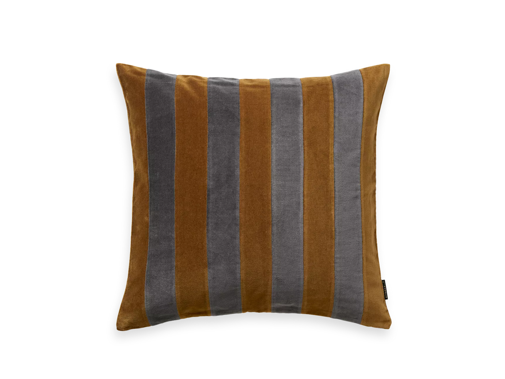 Housse de coussin Vellore à rayures moka 50 x 50 cm