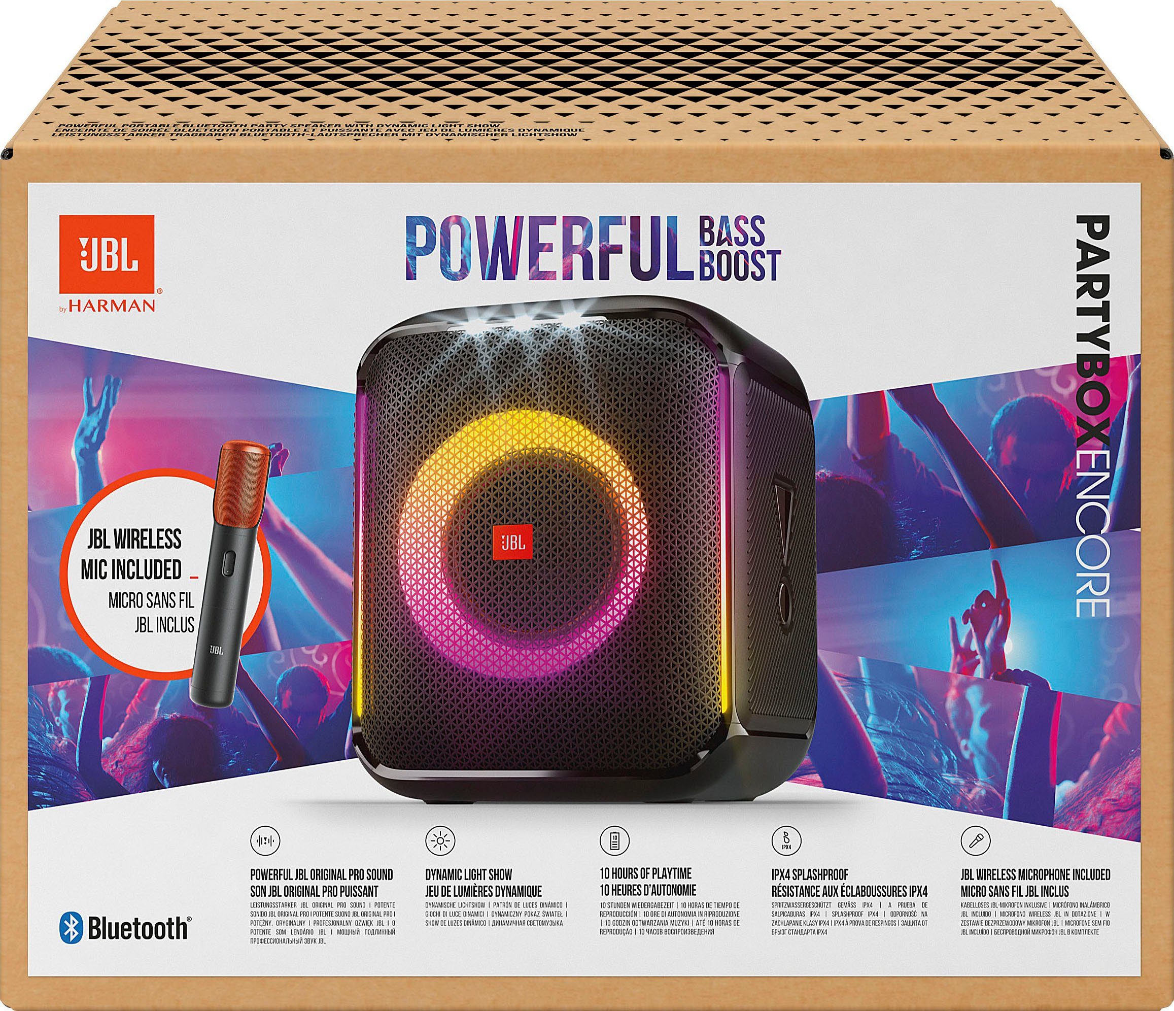 JBL PartyBox ENCORE mit Mikro Party-Lautsprecher (100 W)