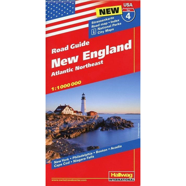 Hallwag USA Road Guide 04 New England 1 : 1.000.000 - Straßenkarte