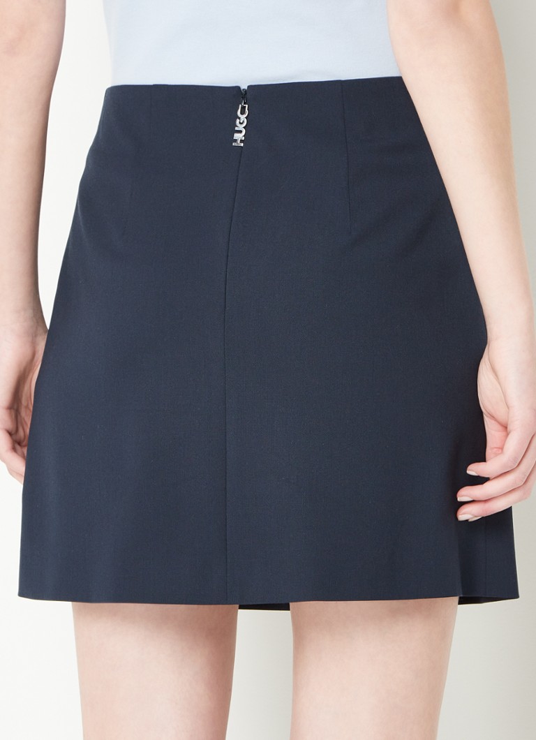 Fustă mini HUGO BOSS Roma cu fermoar
