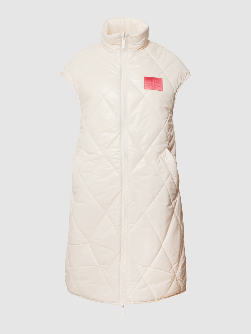 Steppweste in Überlänge in offwhite