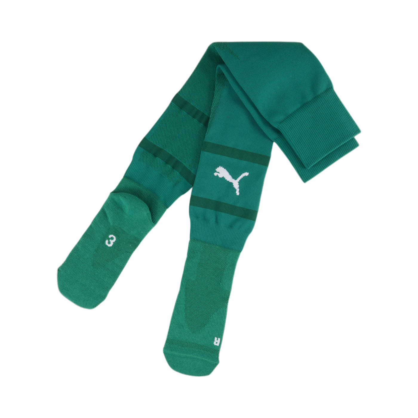 PUMA teamFINAL Strumpfstutzen Grün Weiss F05