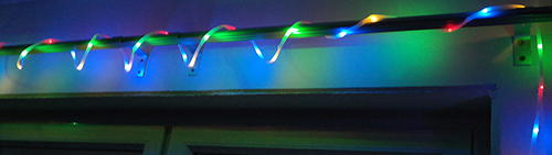 MAUK 5m Solar Lichtschlauch in verschiedenen Farben (mehrfarbig) 50LEDs (insg. 7m)