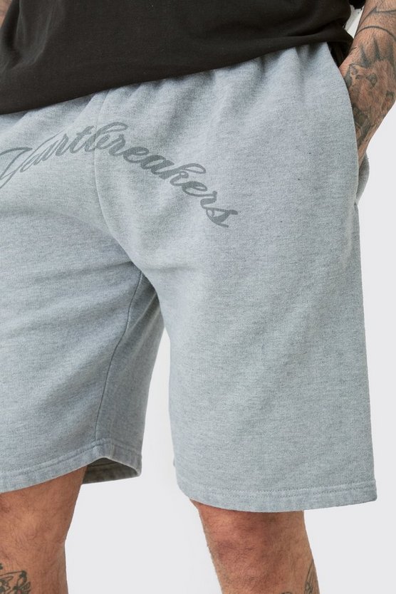 Tall Oversized Hearbreakers Shorts In Grey
