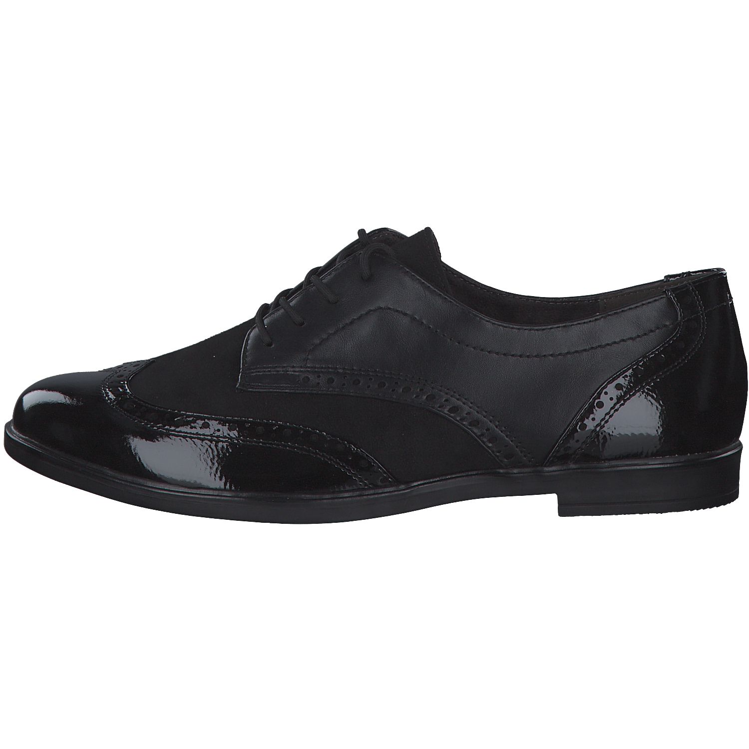 Jana Shoes 23260, Schnürschuhe, Damen, Schwarz
