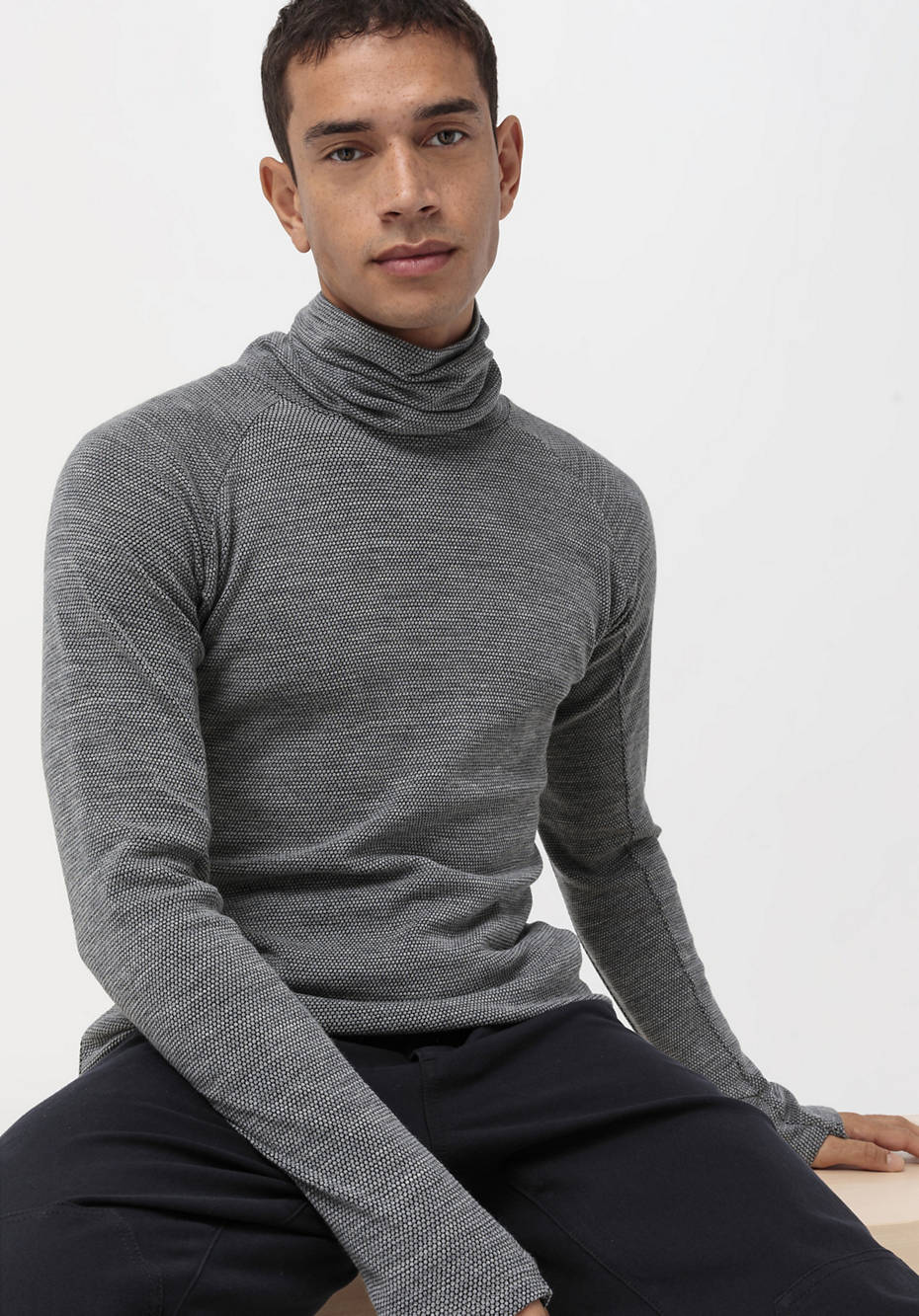 Performance-Shirt aus Bio-Merinowolle mit Bio-Baumwolle