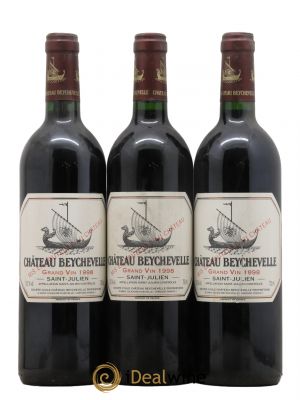 Château Beychevelle 4ème Grand Cru Classé  1998 - Lot de 3 Bouteilles