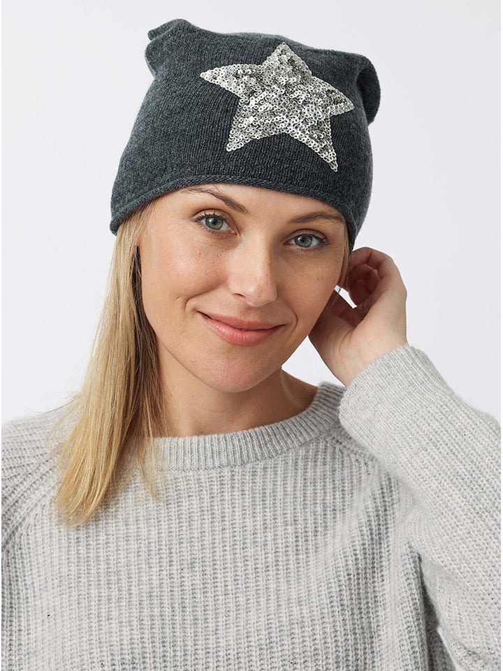 Zwillingsherz Beanie in Anthrazit günstig kaufen onesize