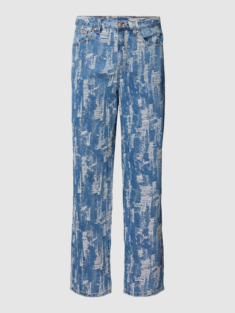 Jeans im Destroyed-Look in blau