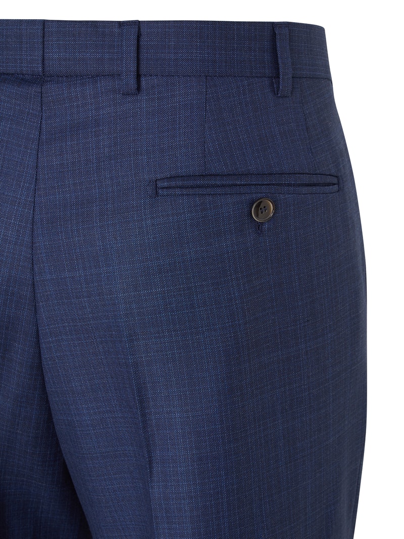 Modern Fit Anzughose aus Schurwolle Modell 'Per' in marineblau