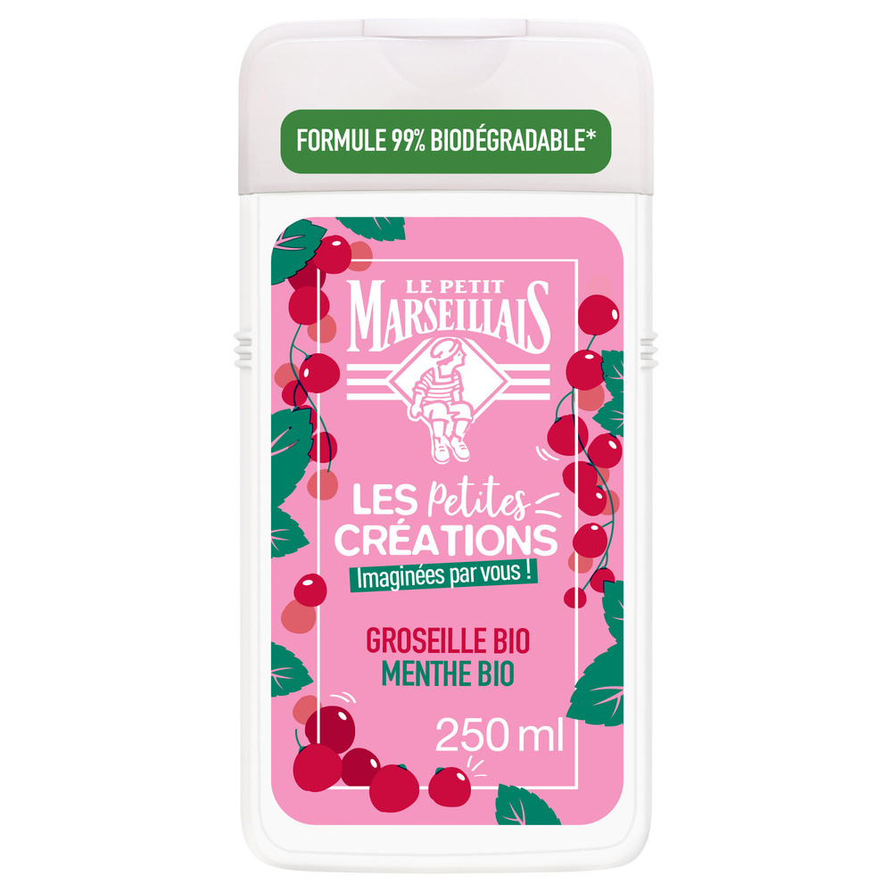 le petit marseillais Gel Douche Les Petites Créations Groseille Bio & Menthe Bio Gel douche