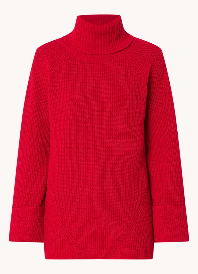Vanilia Oversized fine-knit turtleneck in cashmere blend