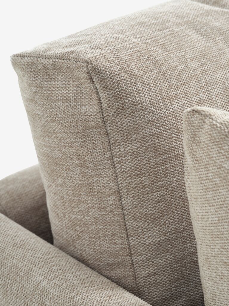 HVIDBJERG Sofa z szezlongiem HVIDBJERG kolor piaskowy