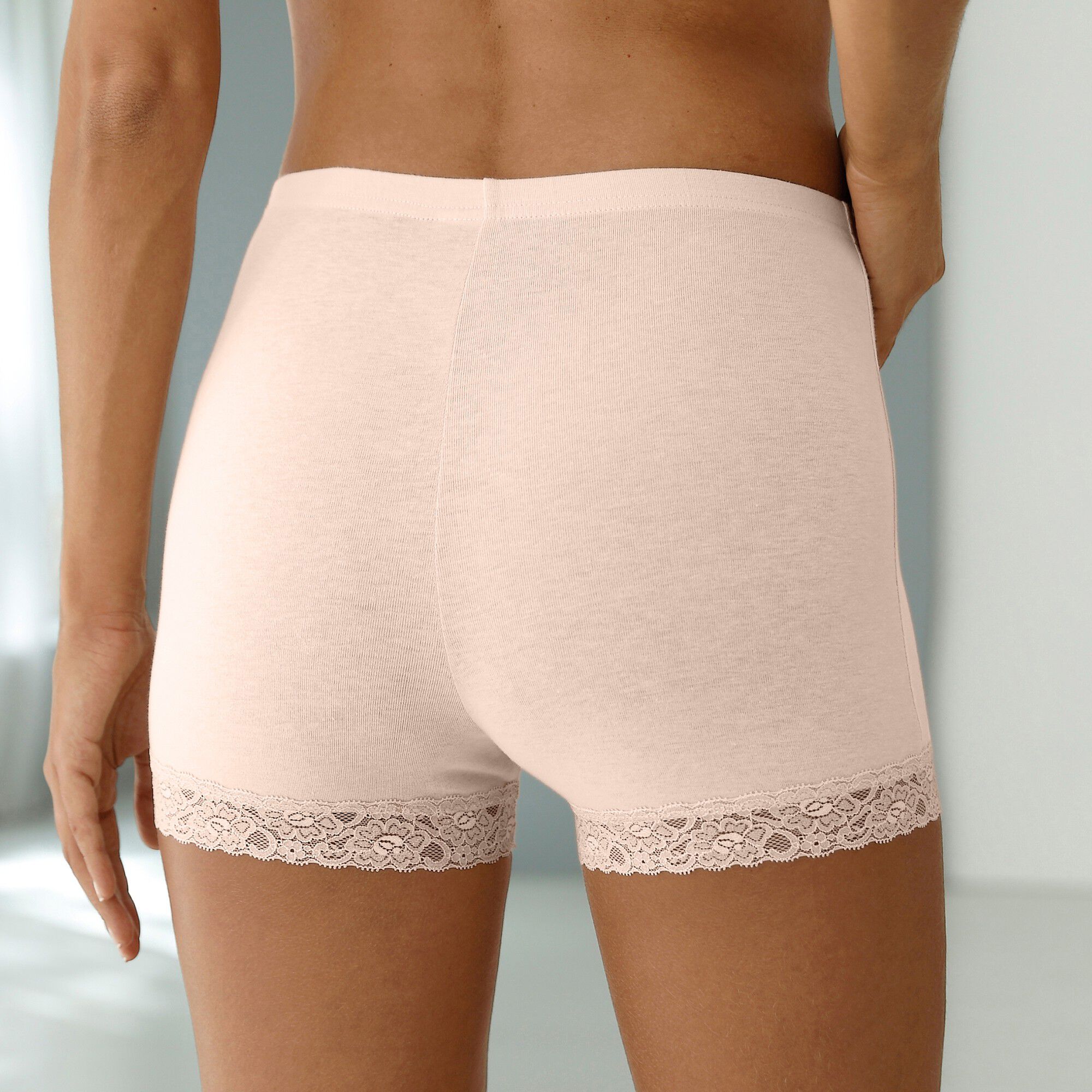 Boxer coton dentelle