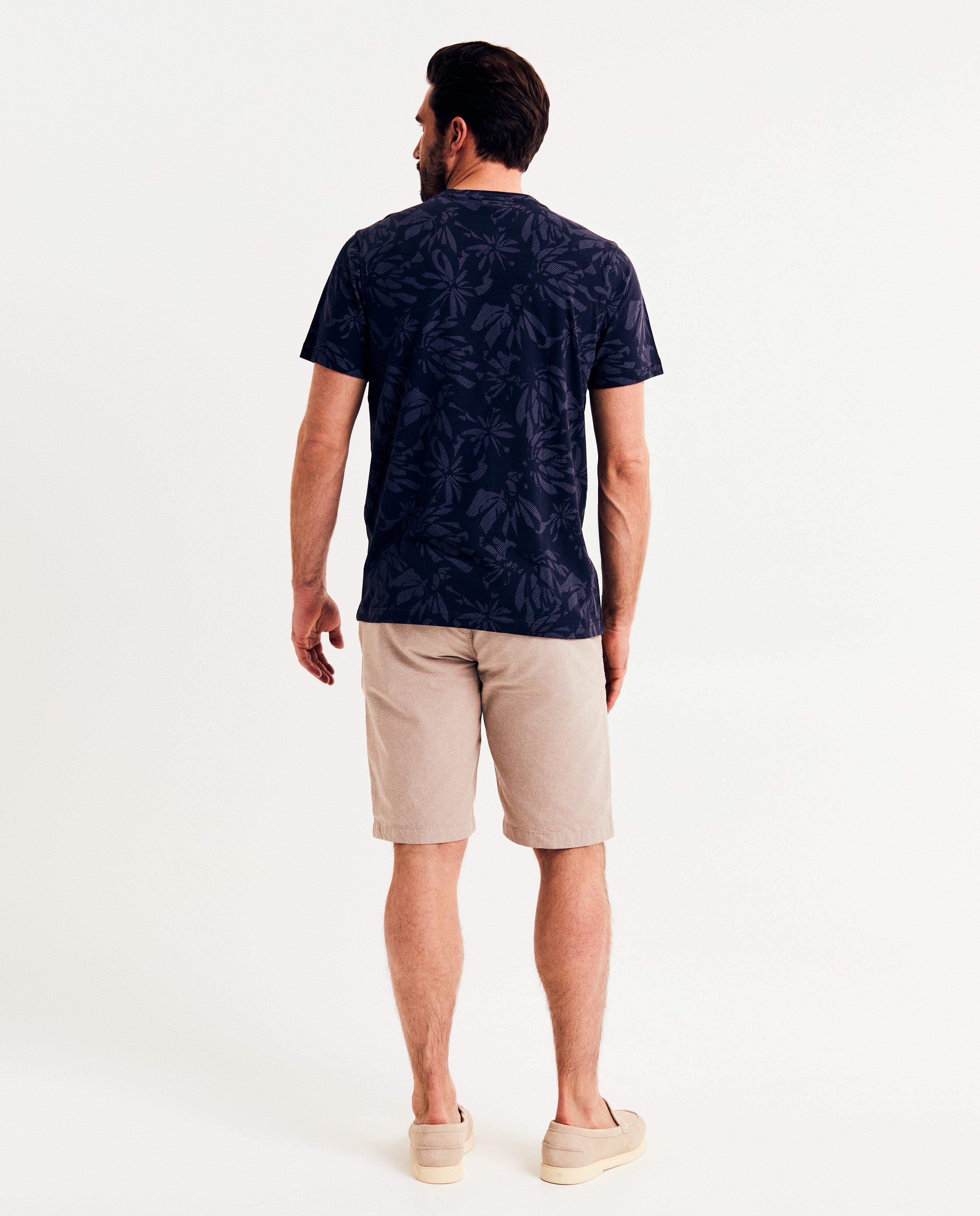 Tricou Lerros cu imprimeu tropical albastru închis