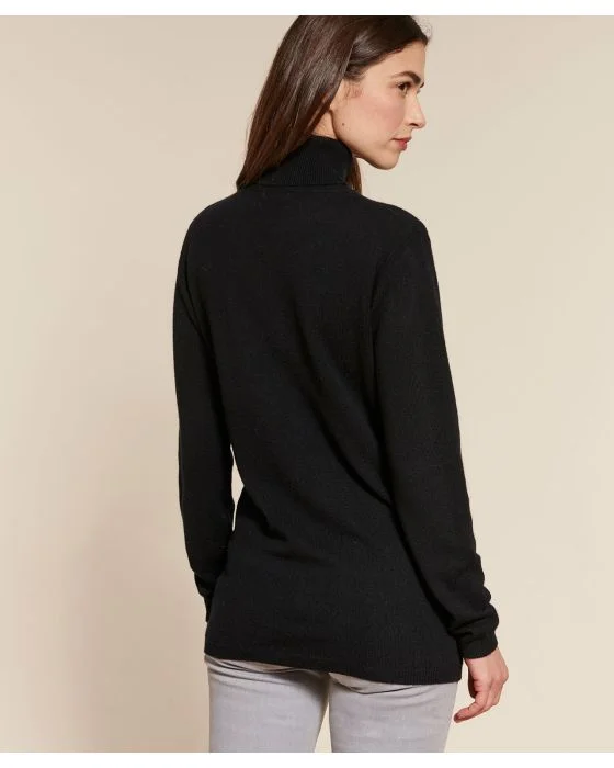 Pull col roulé en pur cachemire