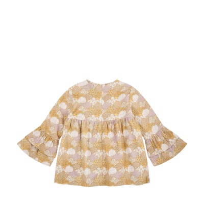 Bluse langarm, braun für Mädchen