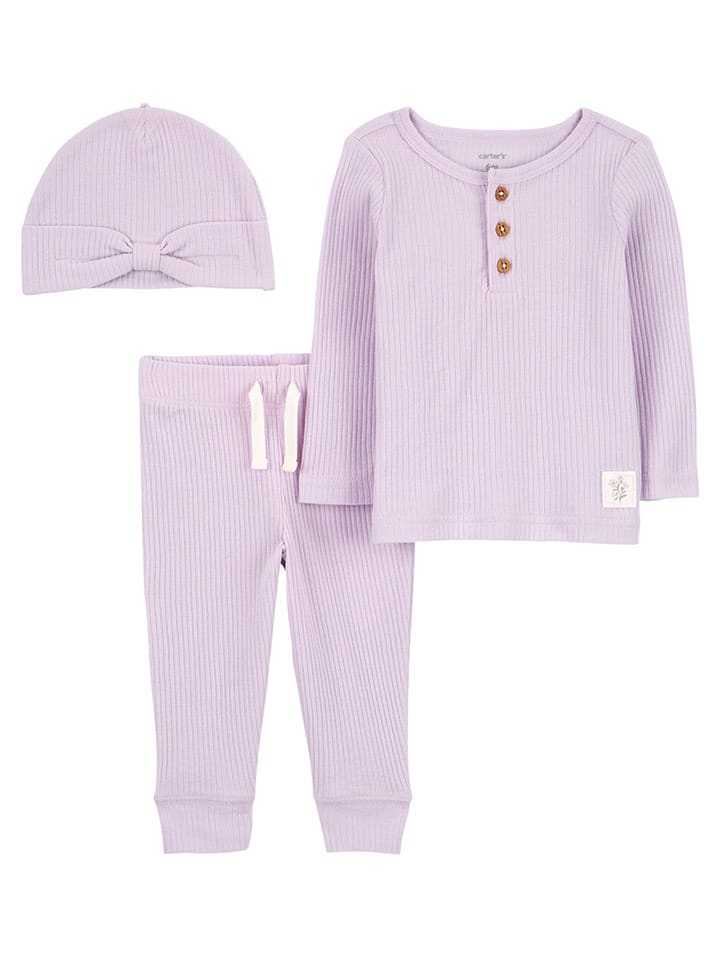 carter's 3tlg. Outfit in Lila günstig kaufen