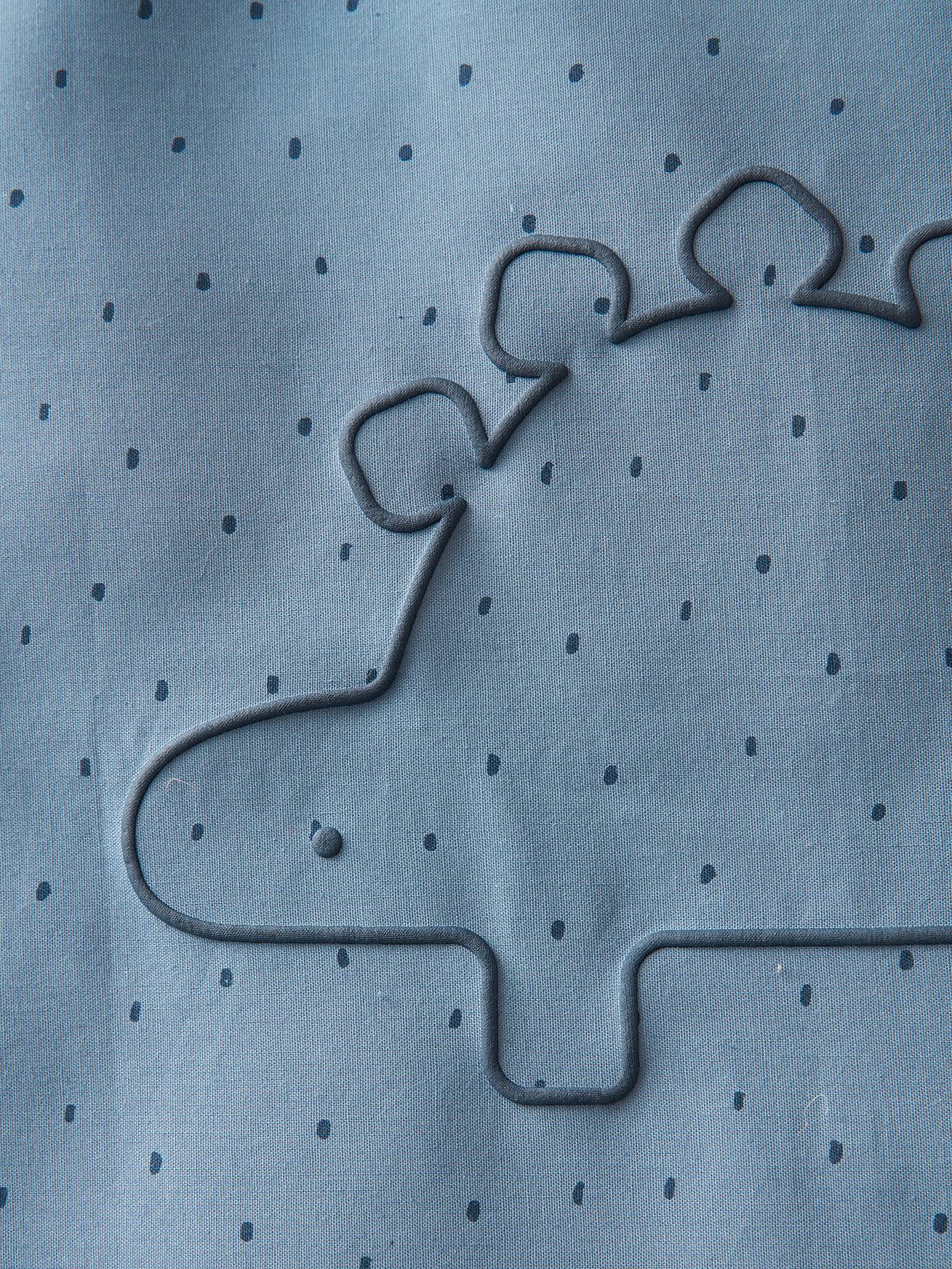 Vertbaudet Baby Bettbezug ohne Kissenbezug KLEINER DINO - blau