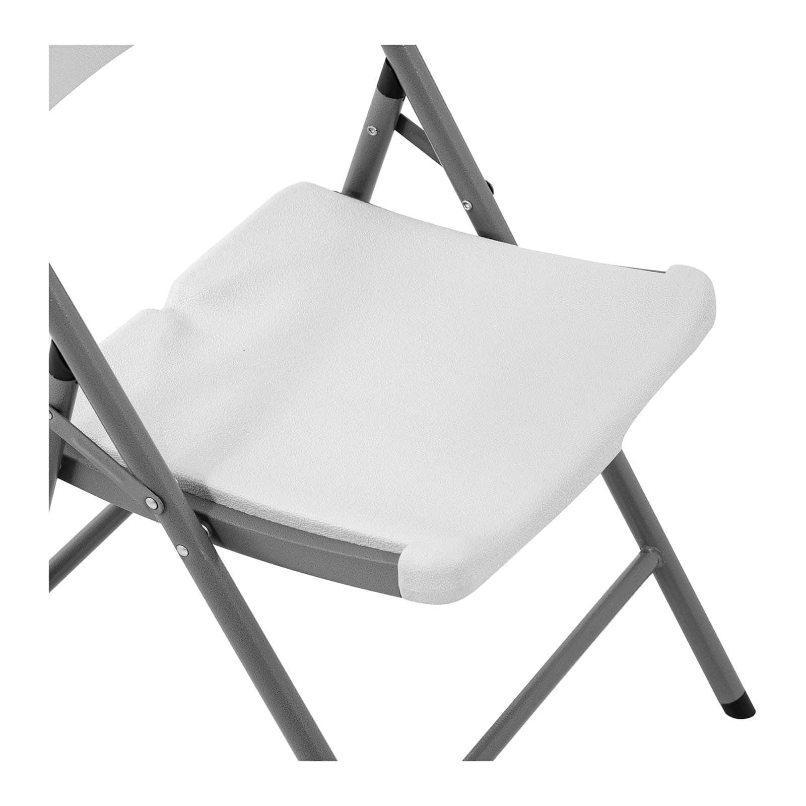 Royal Catering Faltstuhl Klappstuhl Faltstuhl Stuhl klappbar 180 kg Stahl Polyethylen weiß