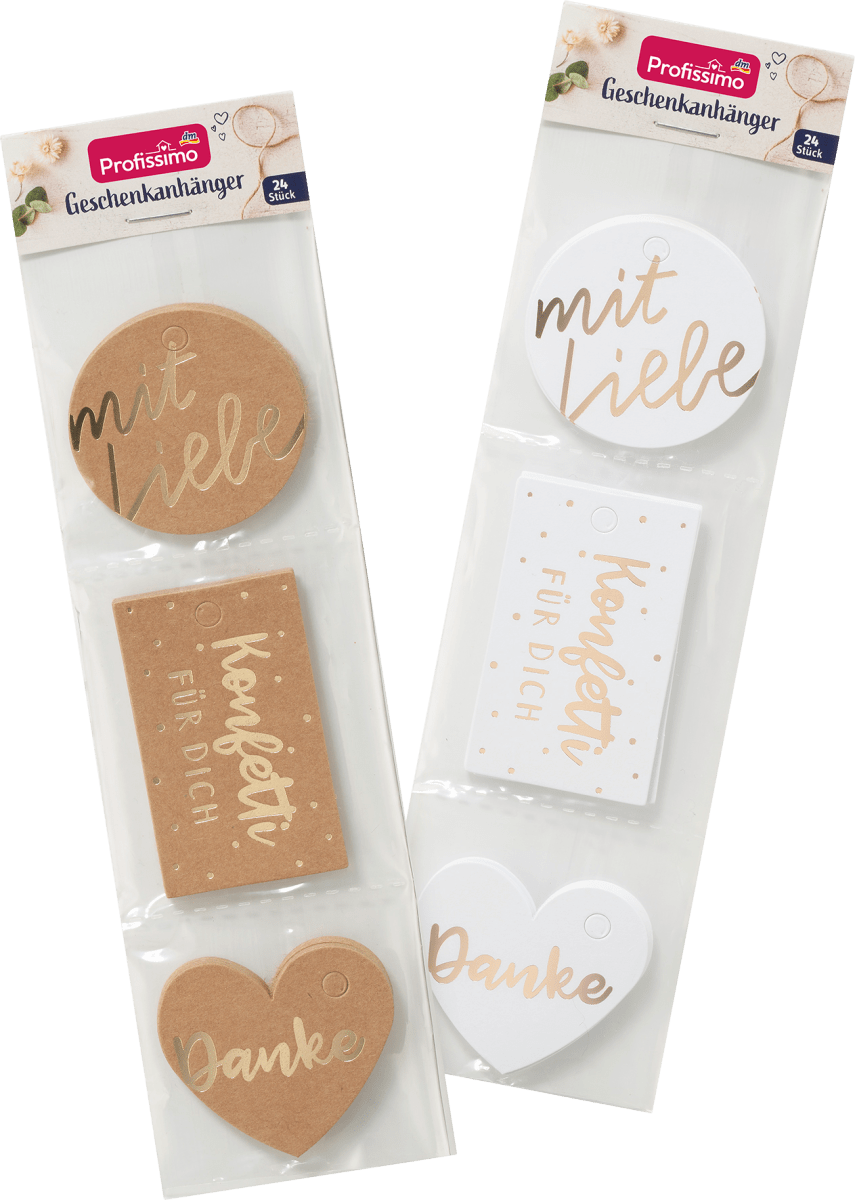 Geschenkanhänger veredelt, 24 St