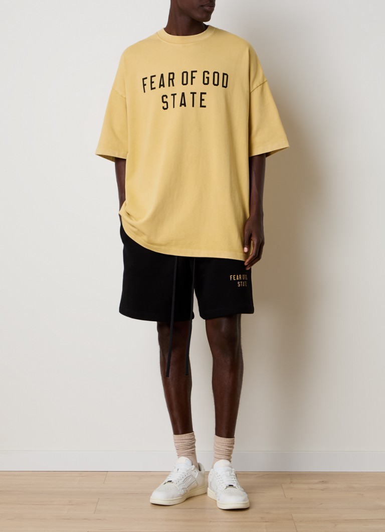 Fear of God Essentials Wide fit jogging shorts with logo and side pockets