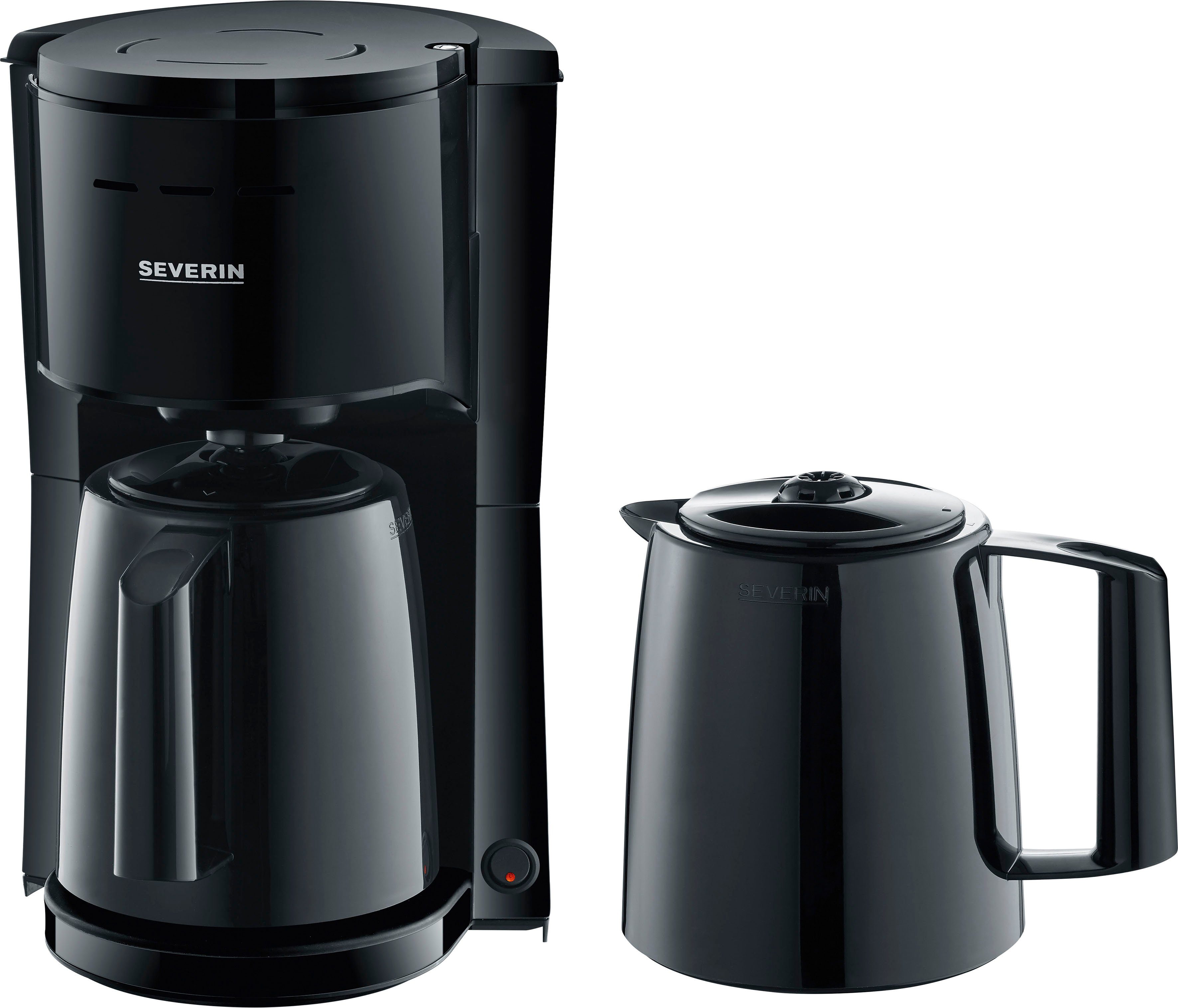 Severin Filterkaffeemaschine KA 9307, 1l Kaffeekanne, Papierfilter 1x4, mit 2 Thermokannen