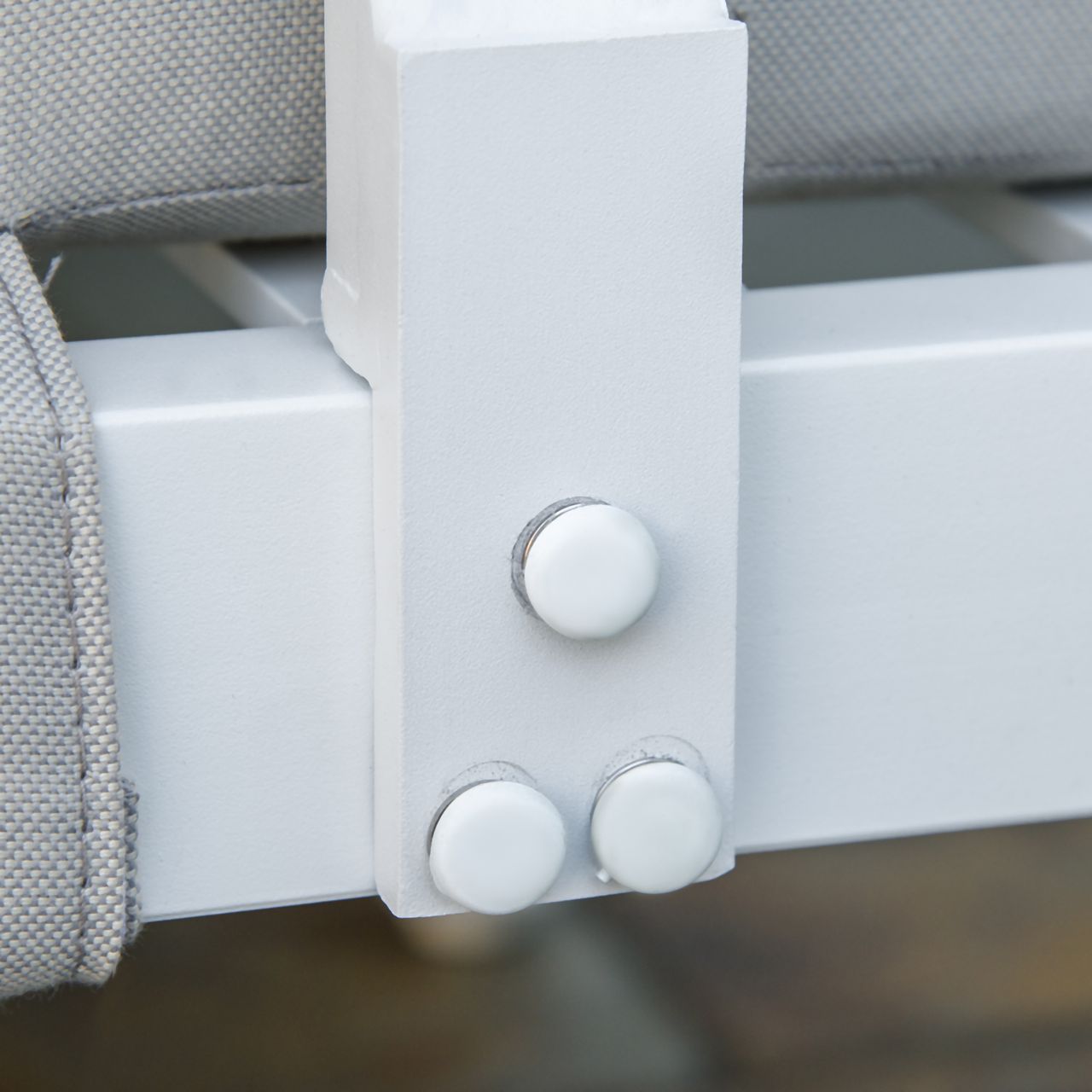 Outsunny 3-teiliges Gartenmöbel-Set mit Beistelltisch Balkonmöbel Set Sofa mit Kissen L-Form Outdoor Aluminium Cremeweiß