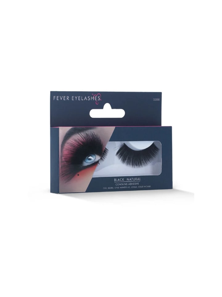 COFI 1453 Lange Wimpern im 60er-Stil – Schwarze Kunstwimpern Fake Lashes in Schwarz günstig kaufen onesize