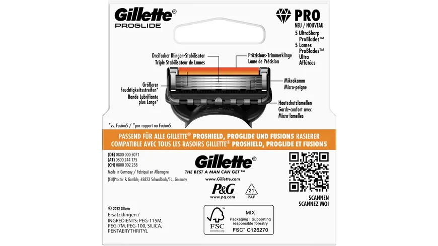 Gillette Proglide Rasierklingen