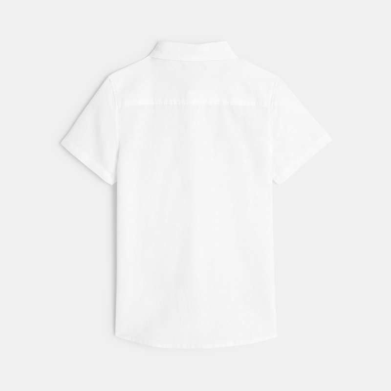 Chemisette chic unie blanche garçon