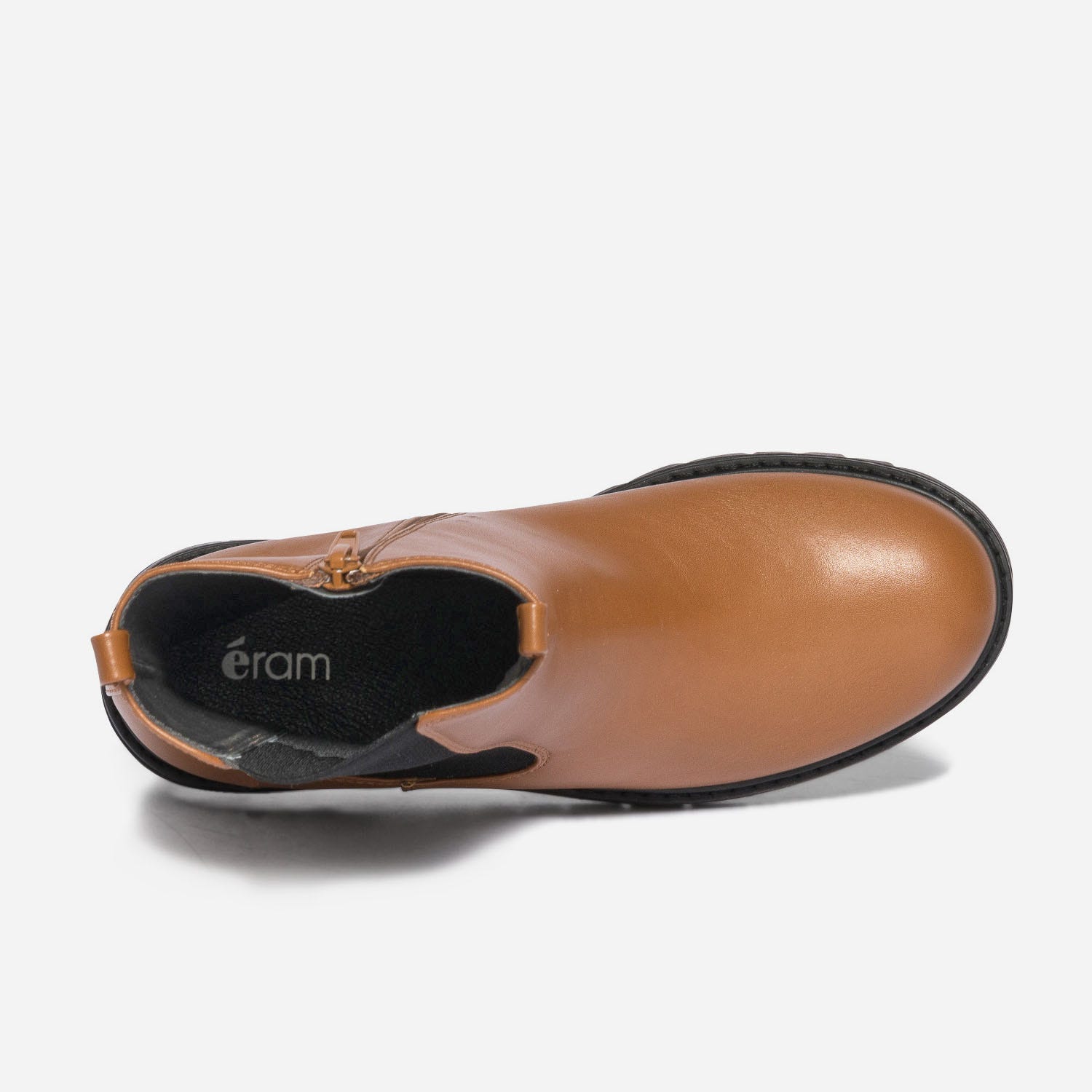 Chelsea boots camel à semelle crantée