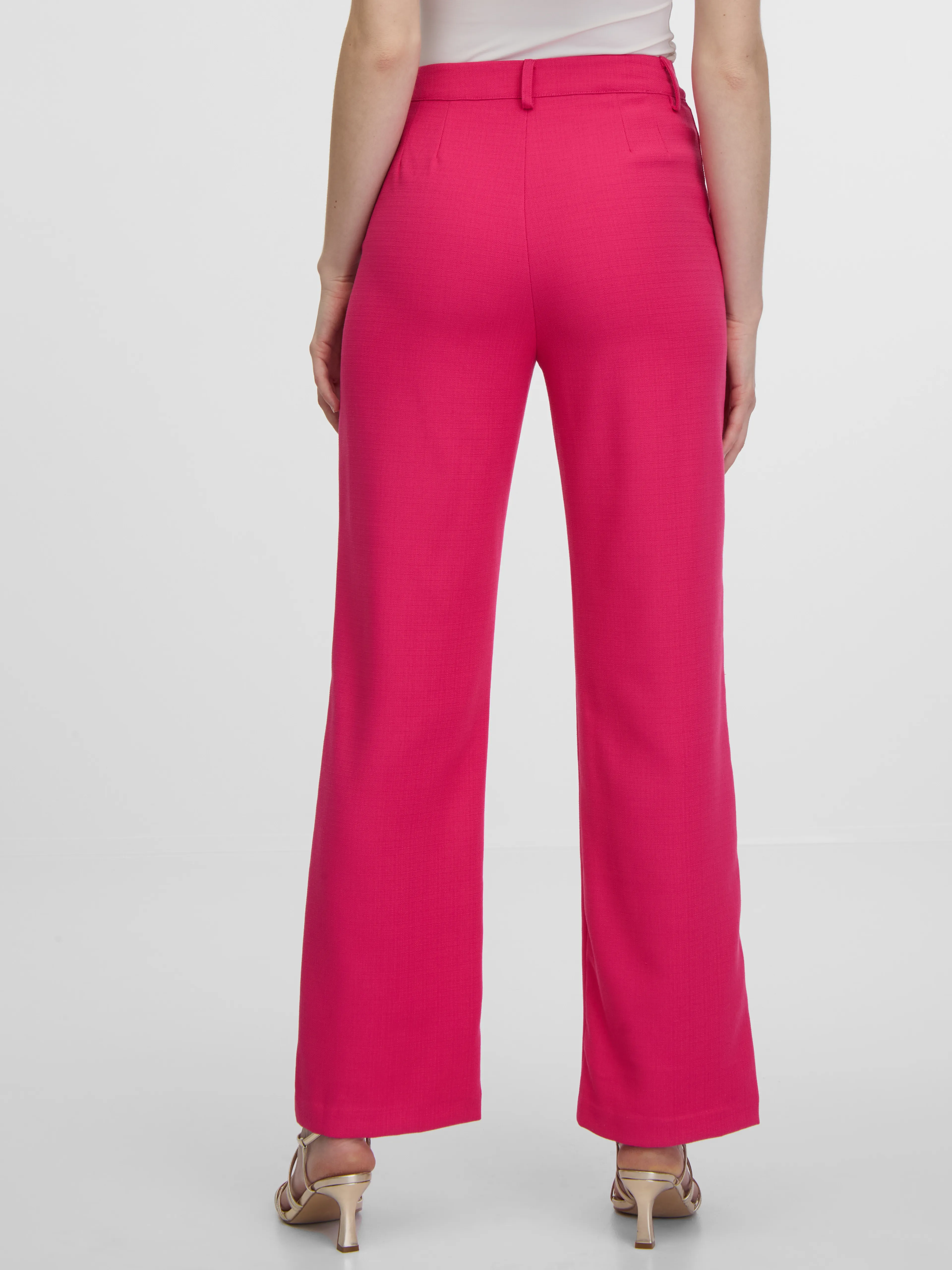 Dunkelrosa Damen-Hose mit ausgestellter Passform ORSAY
