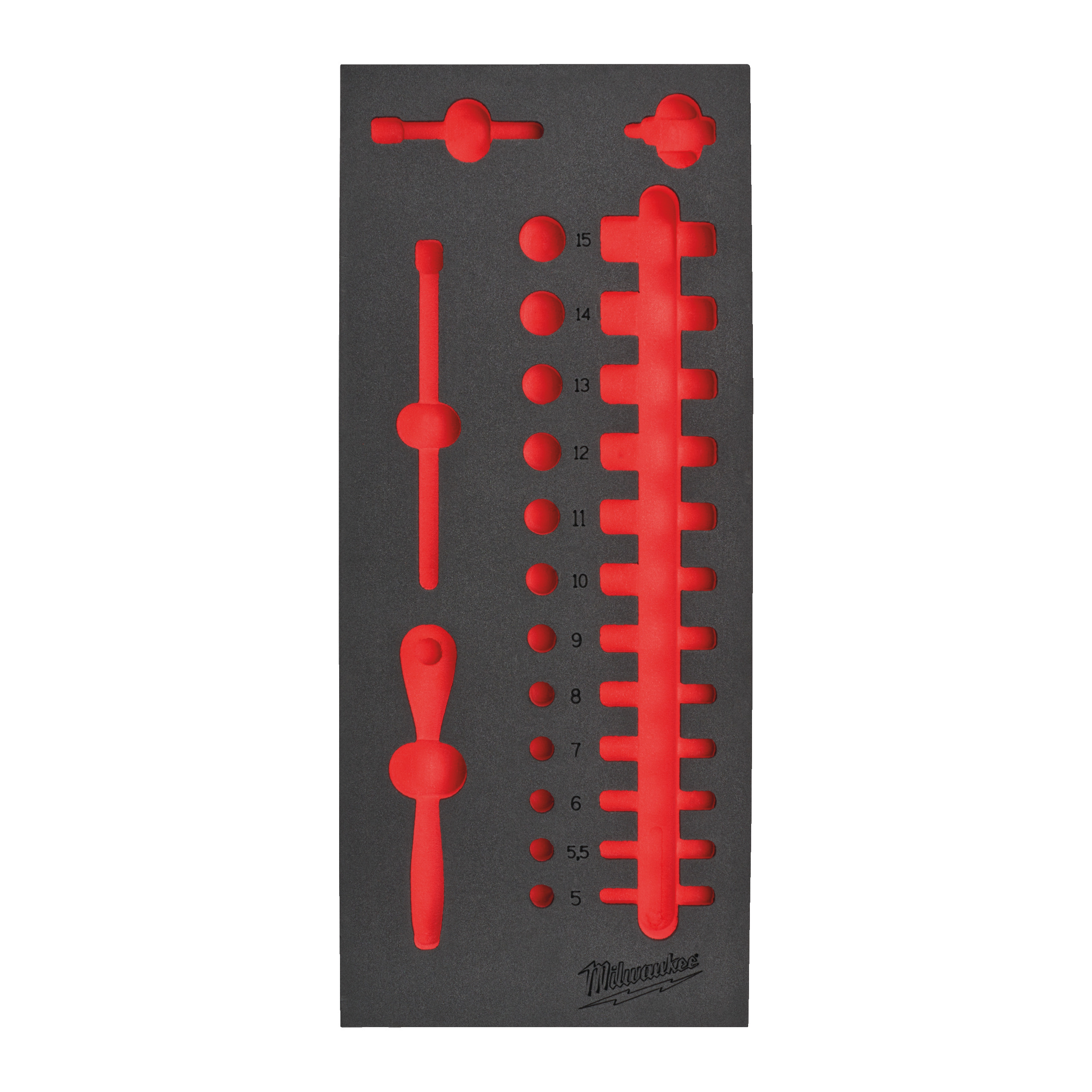 Milwaukee Accessoires 4932493662 Lege Foam Inlay doppenset 1/4